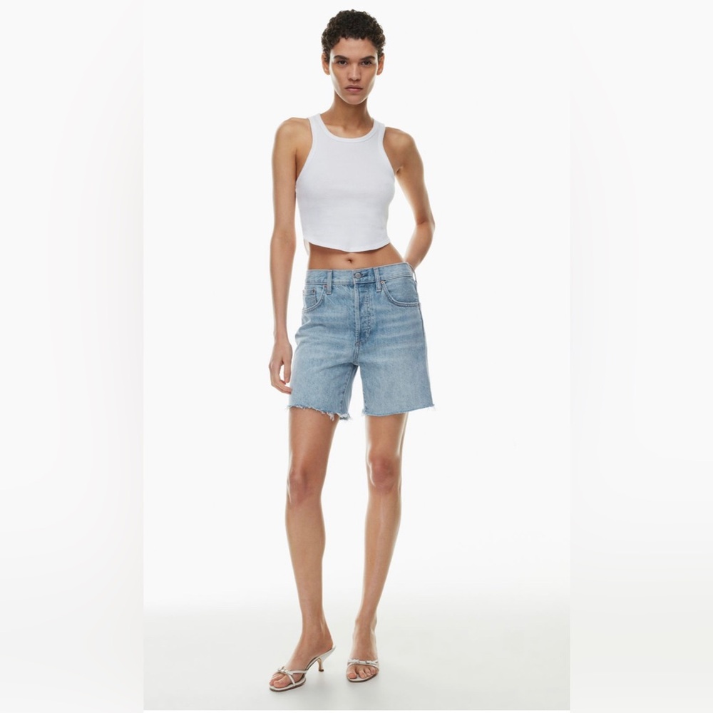 Denim Forum The Yoko High Waist Light Blue Shorts